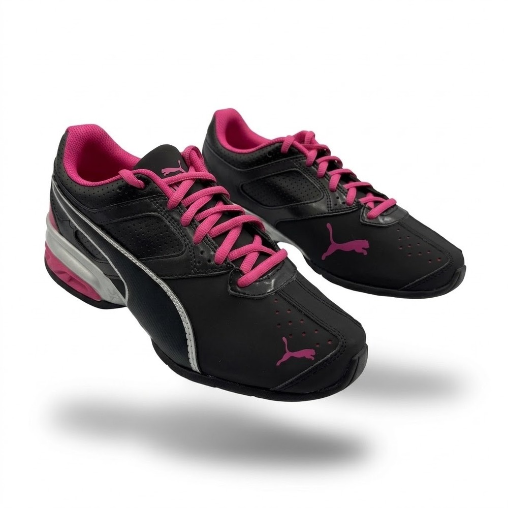 Puma Tazon 6 Sneaker Women 8.5 Black Pink 189877-02 Training Shoe NEW